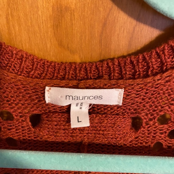 Rust Orange Cardigan - Picture 2 of 3